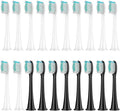 Compatible for 8Pcs Replacement Brush Heads Compatible with Philips Sonicare DiamondClean HX3/HX6/HX9 Series Electric Toothbrush HX6064(12 White 8 Black)