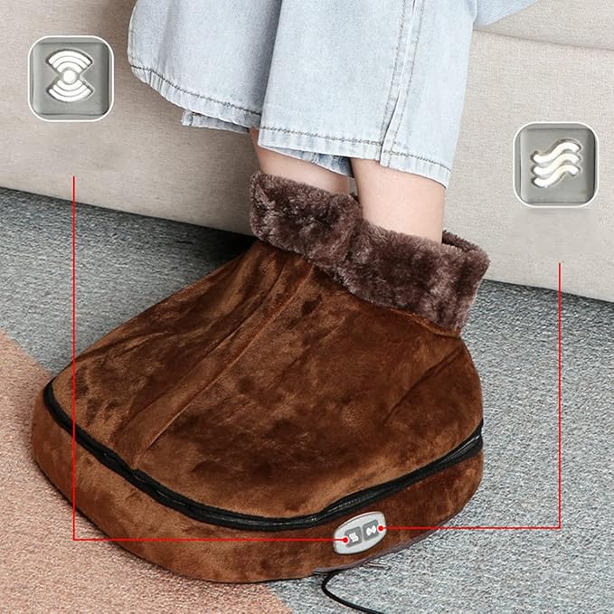Massage Heated Feet Massager 2 in 1 Warm Foot Massage Plantar Massage Machine Nonslip Pain Relieve Warmer in Winter Christams Gift