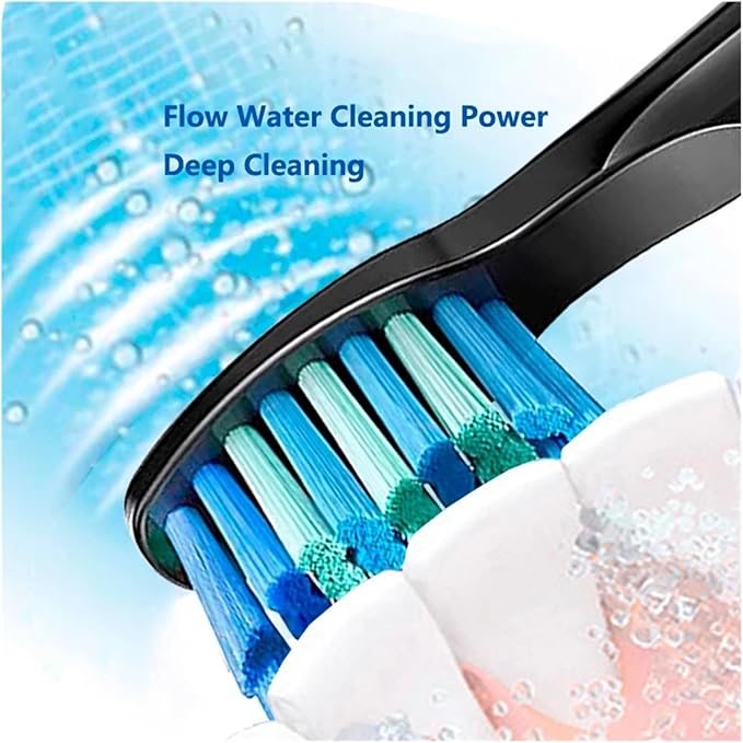 Replacement Electric Toothbrush Head Bristle Brush Refill Compatible for Fairywill Refills FW-D1/FW-D3/FW-D7(20 PCS BK)