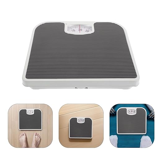 TEHAUX Mechanical Bathroom Scale Accurate Analog Dial Body Weight Scale Gray for Home Health Monitoring