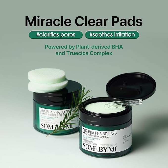 SOME BY MI AHA BHA PHA 30 Days Miracle Acne Clear Body Cleanser &amp AHA BHA PHA 30 Days Miracle Truecica Clear Pad
