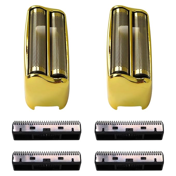 Replacement Foil and Cutter for PRO Double FXFS2 Electric Shaver Double Foil Shaver Replacement Head Replacement Head for PRO Double FXFS2 Electric Razors (Gold)