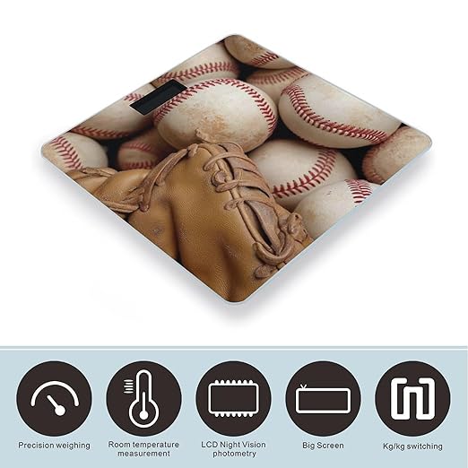 Women's Digital Bathroom Weighing Scale Automatic Switch Energy Saving Scale Smart Scale for Body Weight Baseballs