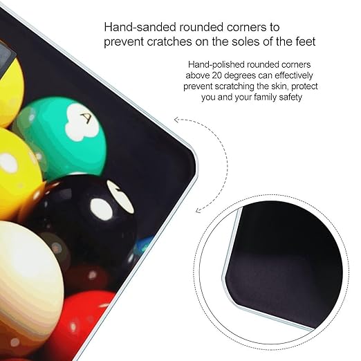 Color Billiards Weight Scale Large Bathroom Scales Digital Weight with Bright LED Display Non Slip Automatic Weighing Scale Fashion Weighing Machine for Body