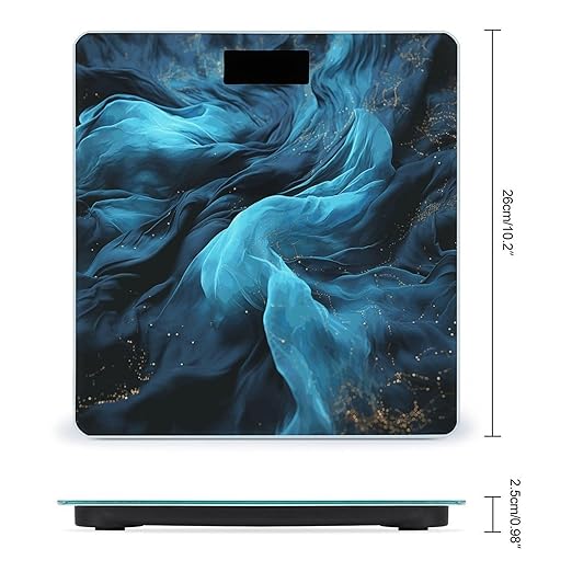 Blue Fabric Scale for Body Weight Digital Bathroom Scale Precision Smart Weighing Scales with Clear LED Display Accurate High Precision Scales Weighing Machine