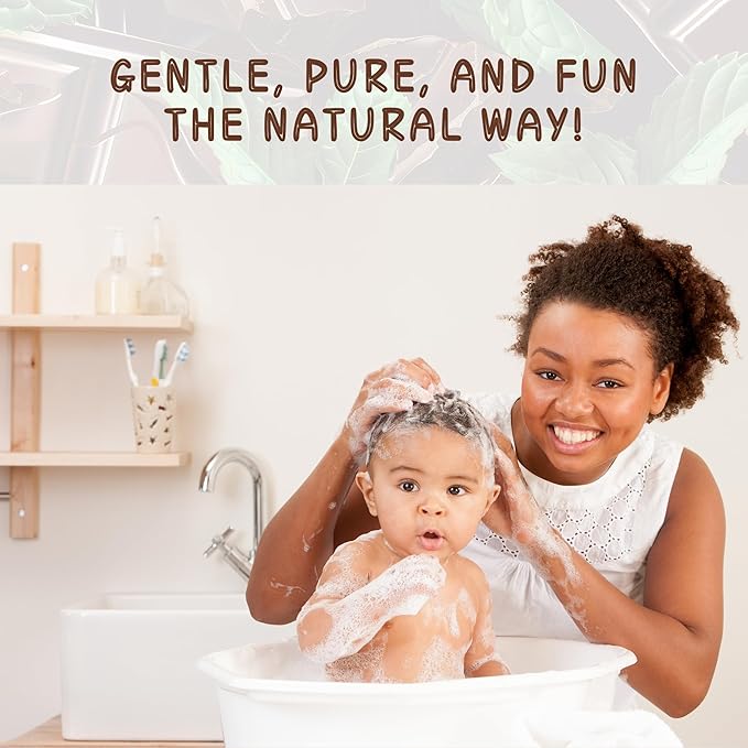 Kids Body Wash – Plant Based Gentle Moisturizer with Shea Butter – Safe for Sensitive Skin – Cocoa Mint – 3 Pack (8 oz Each)