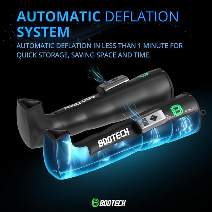 Leg Compression Recovery Boots for Circulation Cordless Air Compression Therapy System Rechargeable Massage with 5 Modes 5 Air Chambers 3H Battery with Automatic Deflation Technology (M)