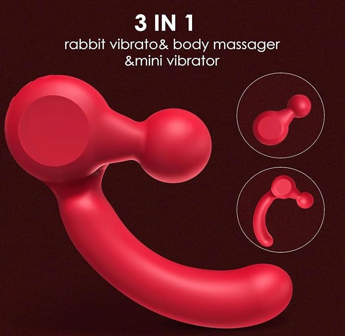 Ergonomic Deep Tissue Massage Roller - Rechargeable Handheld Tool with 5 ntensity Levels for Relaxation and Muscle Relief QZ74337