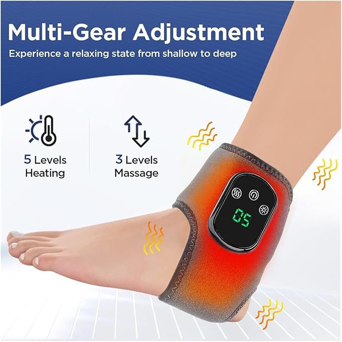 Triple Method Massager 3 in 1 Massager for Neuropathy 3 Vibration Mode5 Heat Leavel for Relax Feet (2PCS)