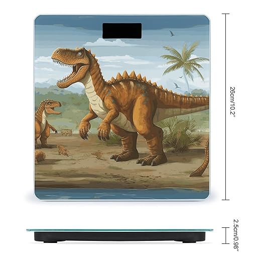 Jurassic Period Dinosaur Smart Scale for Body Weight Accurate Bathroom Scale with LED Display Digital Weight Scales Weighing Machine High Precision Scales for Bath Home