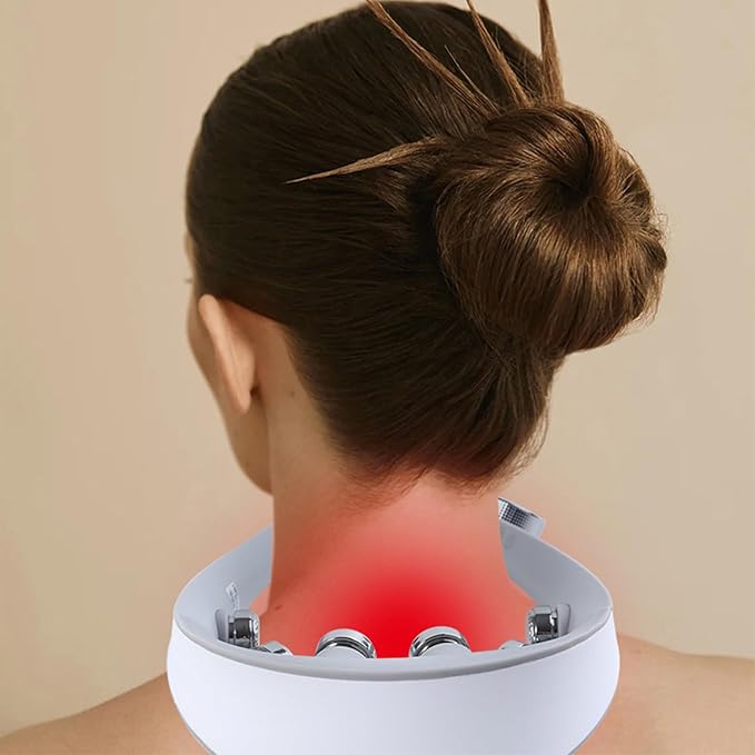 Electric Neck Massager with Heat 10 Modes 16 Intensity Levels Cordless Massager for Women Powerful Neck Massage Tool Deep Tissue Massage