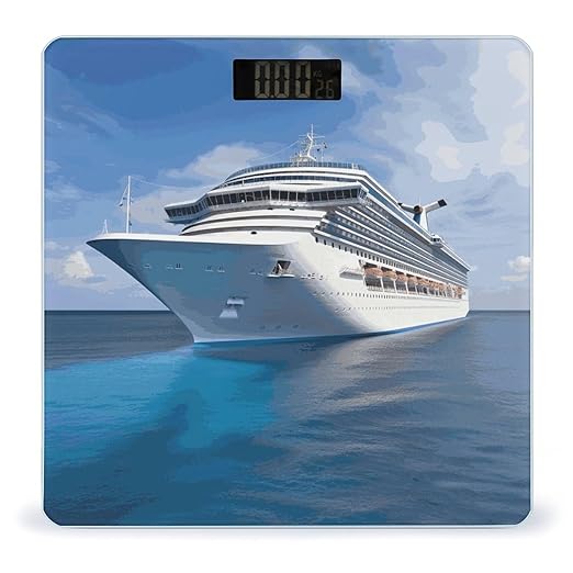 Digital Bathroom Scale for Body Weight Scale with Bright LCD Display High Accuracy Step-On Technology Auto On/Off Cruise Ship Digital Scales 400 Lbs /180kg