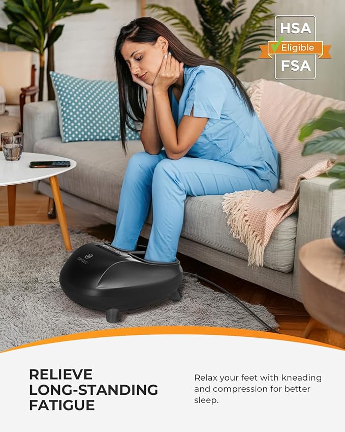 CooCoCo Shiatsu Neck and Back Massager &amp Foot Massager with Heat &amp Remote