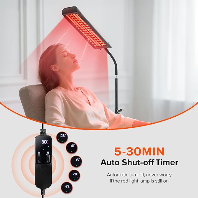 Red Light Therapy for Face and Body GMOWNW Infrared Light Therapy Lamp with Stand 660nm Red Light and 850nm Near Infrared Light Therapy Device for Face Knee Body Skin Care at Home