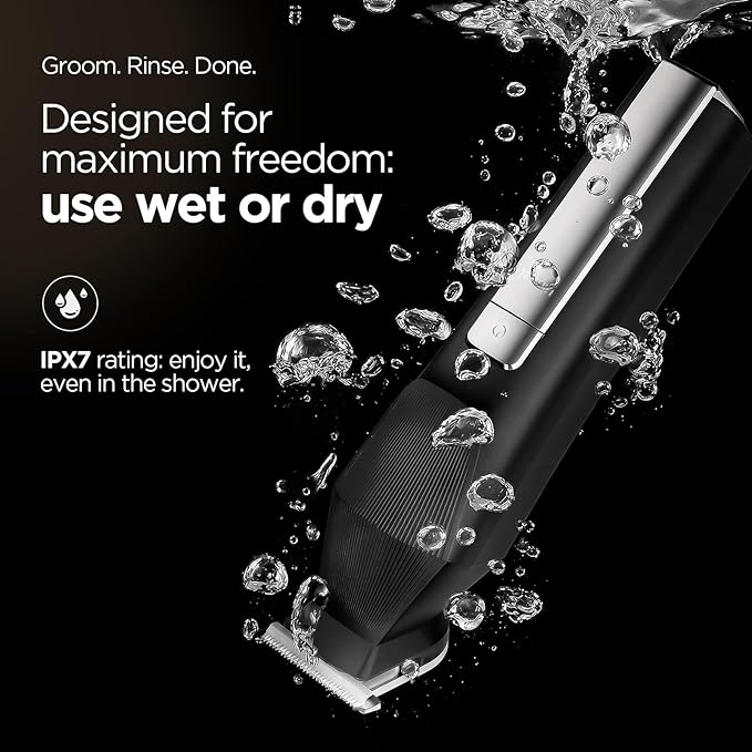 Yineel HC600 Beard Trimmer for Men All-in-One Cordless Grooming Kit Waterproof Electric Razor &amp Hair Clipper for Face Mustache Body Nose Hair Trimming Precision Blades Gifts for Men Barber
