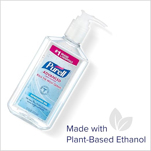 PURELL Advanced Hand Sanitizer Refreshing Gel Clean Scent 12 fl oz Pump Bottle (Pack of 12) - 3659-12