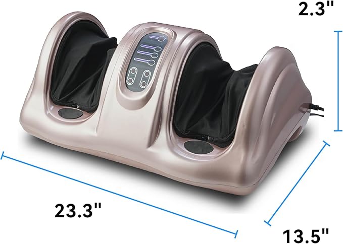 FLEXISPOT Premium Shiatsu Foot Massager with Remote Control – Deep Kneading &amp Rolling Therapy for Feet Ankles Calves and Legs – Pain Relief &amp Circulation Booster for Home and Office (Rose G
