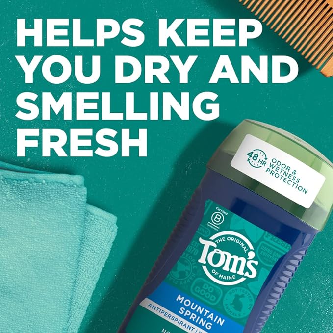 Tom's of Maine Antiperspirant Deodorant for Men Mountain Spring 2.8 oz. 3-Pack