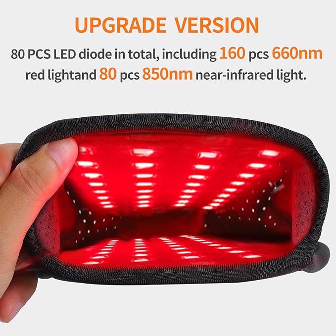 Infrared Light Therapy Gloves Hand Pain Relief with Finger Flexibility - Deep Penetration Red Light Therapy Gloves for Hands Wrist &amp USB-C Fast Charge