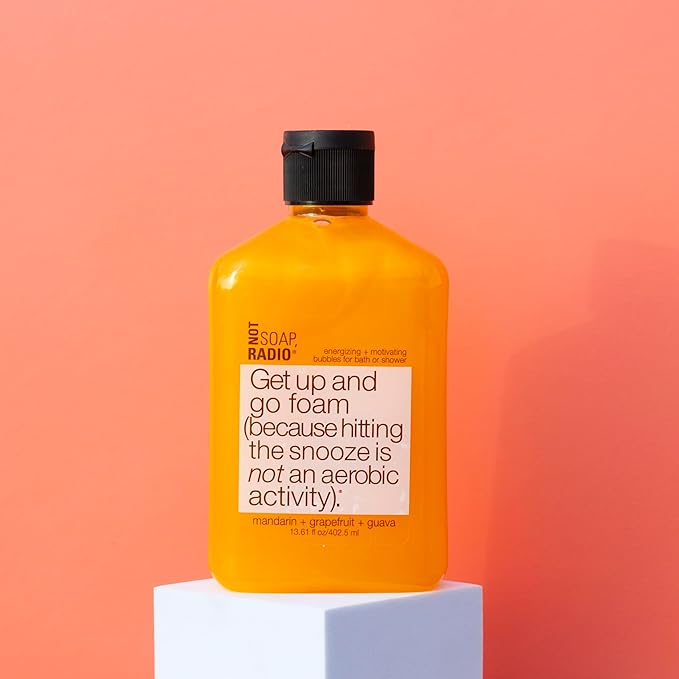 Not Soap Radio Get Up and Go | Mandarin Grapefruit | Foam Bath Shower Gel