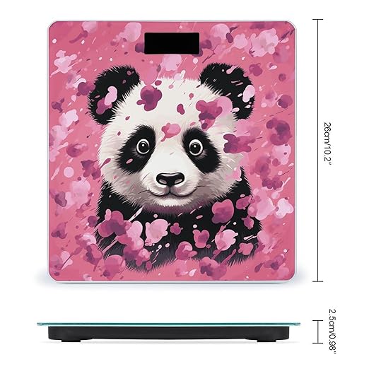 Pink Panda Cotton Bathroom Scale Ultra-Bright Liquid Crystal Screen Weight Scale Accurate Bathroom Body Scales for Body Weight Bathroom Pet Home Bedroom Gift-Giving