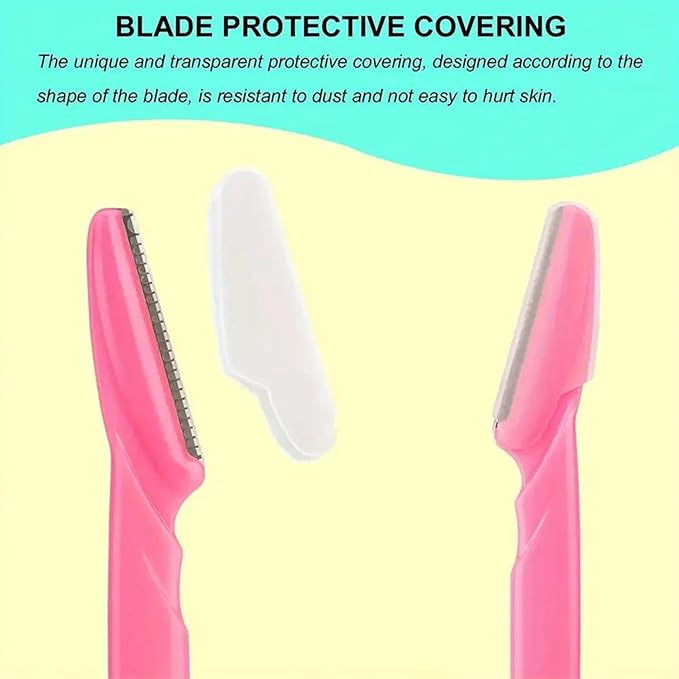 40 Pcs Disposable Eyebrow &amp Facial Razors for Women and Men Stainless Steel Precision Blades with Protective Cover Hair Removal &amp Grooming Tool Set