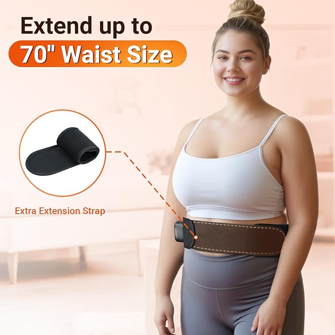 Comfytemp 5000mAh Portable Red Light Therapy Belt for Body Wearable Near Infrared Light Therapy Wrap 13W Light Wrap for Waist Belly Lower Back Joint Muscle 50''x7''