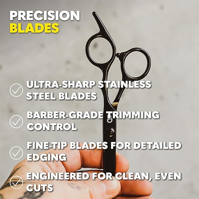 The Beard Club Beard Kit for Men - Grooming &amp Care Kit - Cedar &amp Sandalwood Oil Cedar Balm Shampoo Brush Comb Trimming Scissors Straight Edge Razor - Gift Set