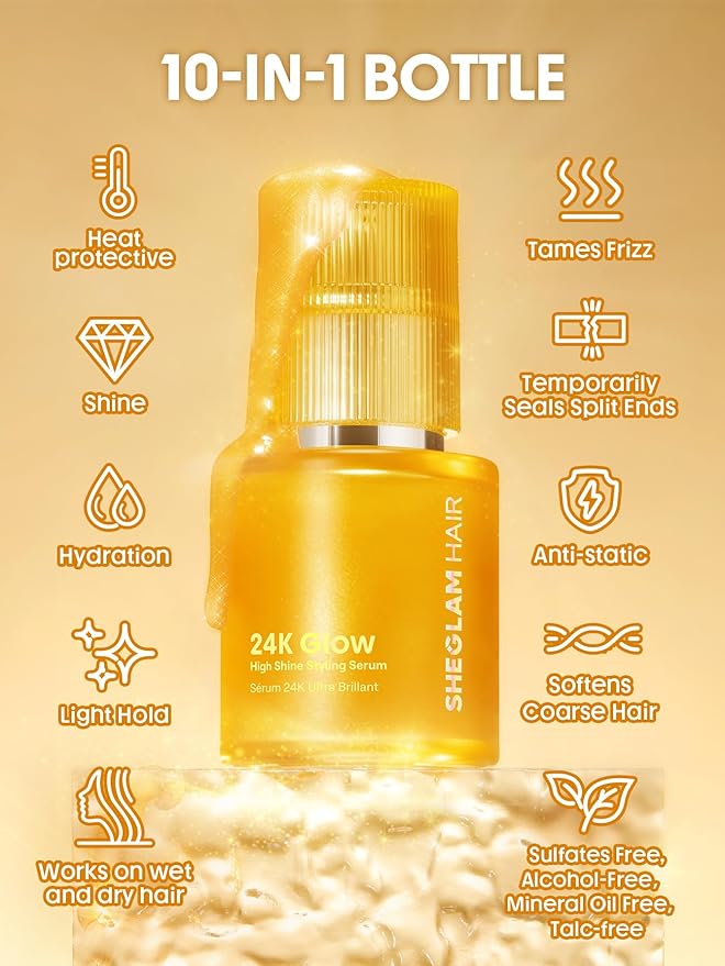 SHEGLAM Beach Babe Hair Waver+24K Glow Hair Oil