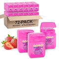 SmileGoods Waxed Dental Floss 12 Yard Strawberry Flavored Bulk Pack of 72