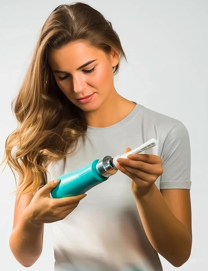 Natural Vaginal Douche Bottle - Vaginal Douche for Women Free of PVC &amp Phthalates &amp BPAs Compatible with DMSO / MMS 12 FL Oz Teal Blue