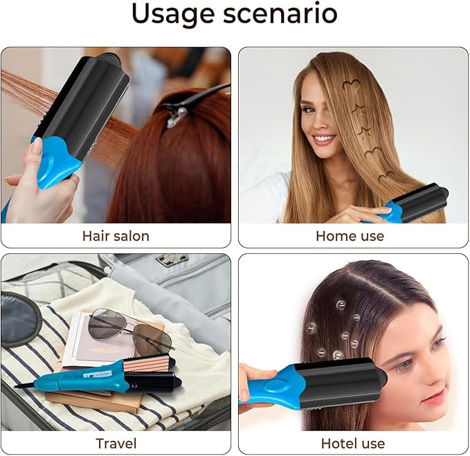 Hair Straightener &amp 3D Image Imprinting Iron with 5 Different Plates Perfect hot Tool for Art or Festival 3D Hair Stamper Crimping Iron for Volume