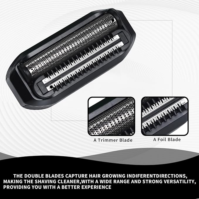 Shaver heads Replacement Blade Compatible with MANSCAPED The Handyman Replacement BladeLong-Hair Leveler &amp Foil Blades （2 Pack）