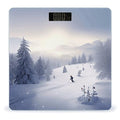 Winter Skiing Scale for Body Weight Precision Bathroom Weighing Scales with Back Lit LCD Display Sturdy Tempered Glass Body Weight Scales Digital Bathroom Scale 400lb