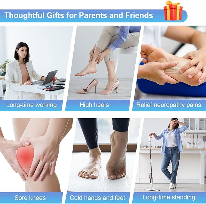 OSITO Foot Circulation Stimulator-FSA HSA Approved Foot Circulation Promoter Device Pulse EMS &amp TENS Foot Nerve Stimulation Massager- Boost Circulation Relief of Neuropathy Pain and Body Pains