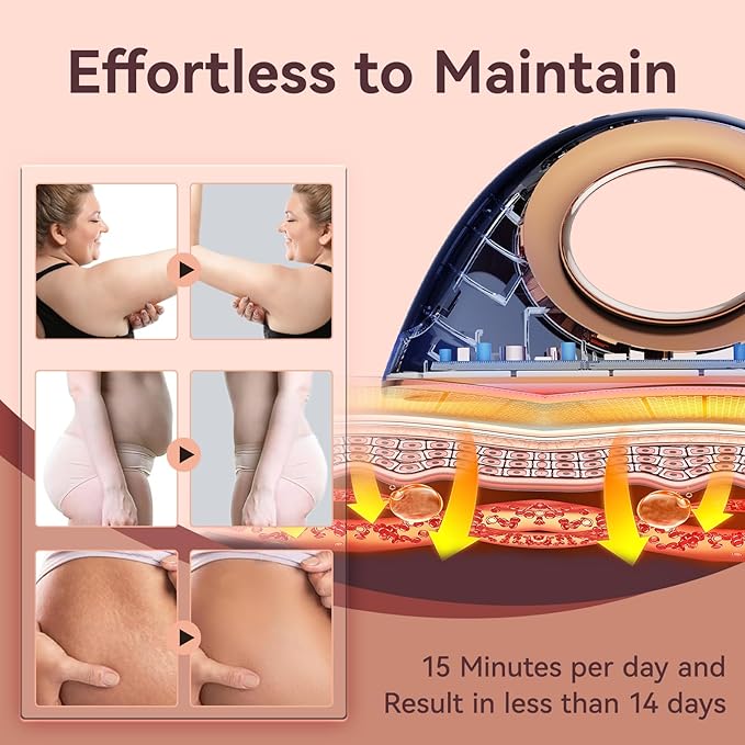 Cellulite Body Device Woman Man Radio Frequency for Woman Man Massage Temporary Reduction in The Appearance of Cellulite (White)