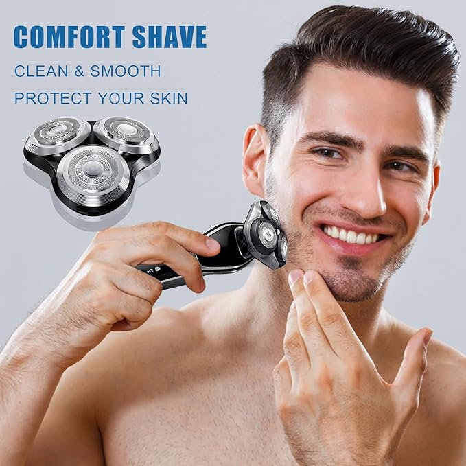 SH90 Replacement Heads Compatible with Philips Norelco Shavers Series 9000 New Version of Metal Wheel Buckle and Upgrade Double-Layer Precision Replacement Blades(2 Pack)