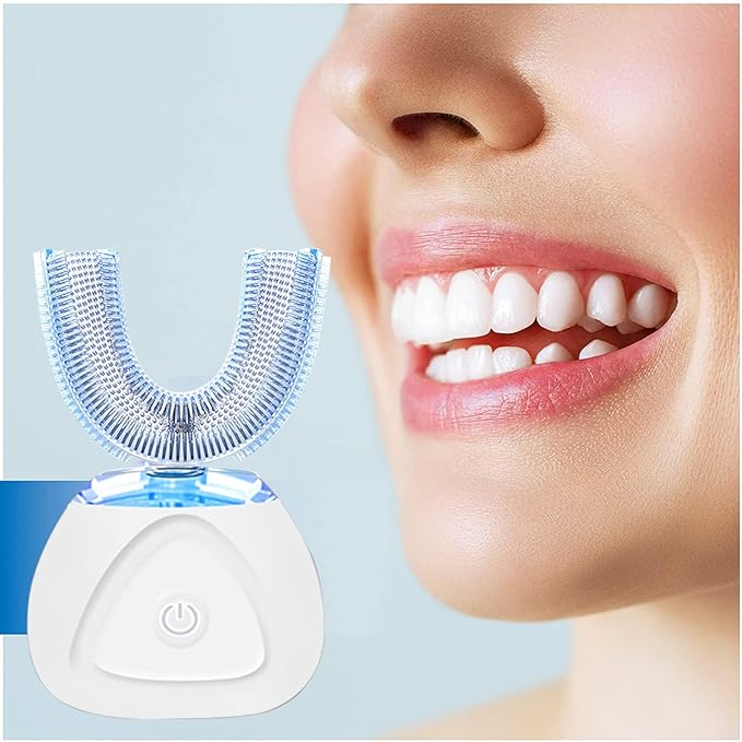 360 Ultrasonic Toothbrush Automatic Toothbrushes Auto Sonic Tooth Brush Teeth whitening Brush with Timer &amp Wireless Charging 360° Ultrasonic Electric Toothbrush for Adult