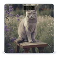 Digital Bathroom Scale for Body Weight Scale with Bright LCD Display High Accuracy Step-On Technology Auto On/Off Gray Cat in Flower Field Digital Scales 400 Lbs /180kg