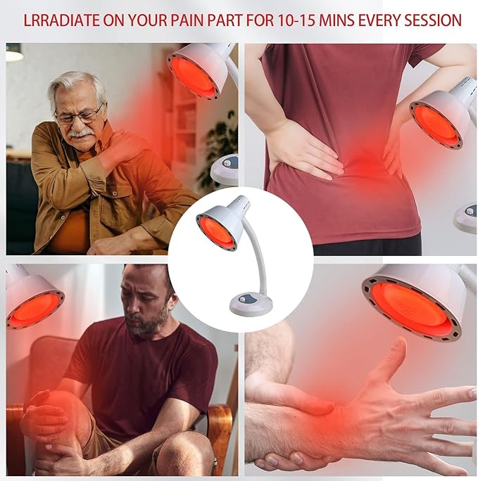 Red Lights Therapy Lamp660nm Red Light850nm &amp 940nm Infrared Light Therapy for Body Pain and Skin Vitality