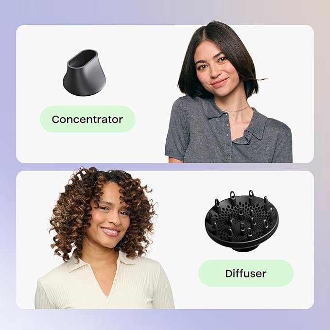 Wavytalk Portable Hair Dryer with Diffuser Foldable Mini Hair Dryer with Lightweight Design 1600W Small Hair Blow Dryer with Diffuser for Curly Hair Fast Drying Rose Pink