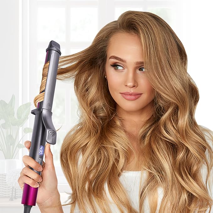 Nicebay Curling Iron 1 1/4 Inch Hair Curler with Ceramic Coating Professional Curling Wand Fast Heating up to 430°F Temperature LED Display Wide Voltage for Worldwide