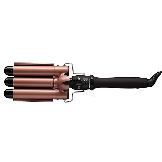 RED by KISS Ceramic Tourmaline Professional Curling Iron (1 Triple Barrel)