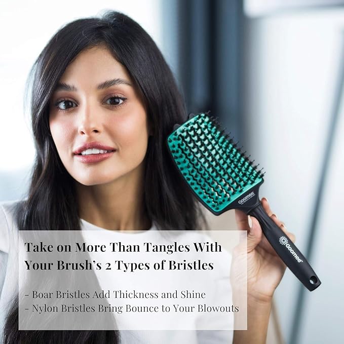 Parlux Advance Light Ionic and Ceramic Ice Hair Dryer with Miracle Large Detangling Brush Mint Green – Lightweight Blow Dryer and Dual Bristle Brush for Smooth Shiny Frizz-Free Hair