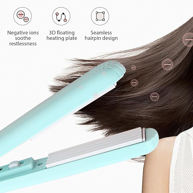 Hair Straightener2025 New 2-in-1 Curling Wand &amp Flat Iron Hair Straightener and CurlerProfessional Ceramic Dual Voltage Flat Iron Mini Hair Straightener for Gift Home Salon Travel