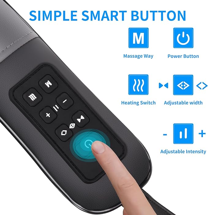 Neck Shoulder Back Massager with Heat Width Adjustable Cordless Shiatsu Heated Massager for Pain Relief Deep Tissue Brushless Motor 6D Kneading Massage Gifts for Women Men Mom Dad Birthday Christmas