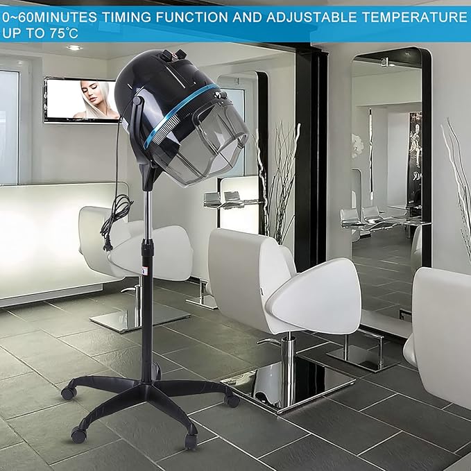 Adjustable Professional Stand Hair Dryer for Salon Styling Portable Hair Dryer with Wheels