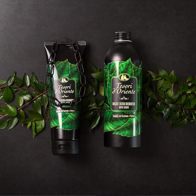 Tesori d'Oriente:Sandalo Del Kashmir E Vetiver Bath Cream with Kashmir Sandalwood and Vetiver [ Italian Import ]