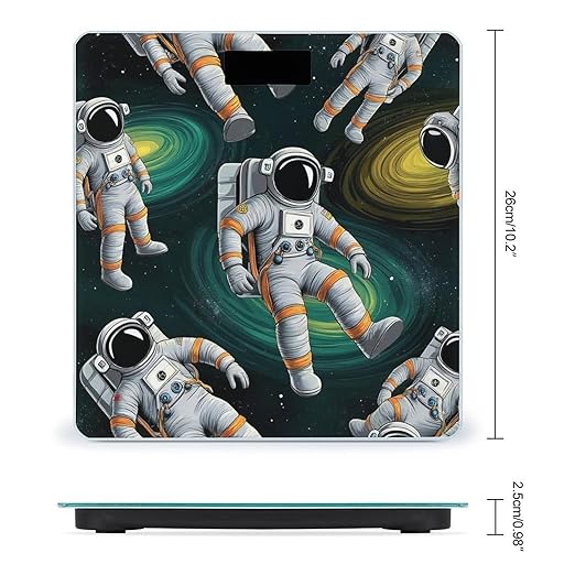 Automatic Switch Digital Bathroom Weighing Scale Smart Scale for Body Weight Space Funny Astronauts