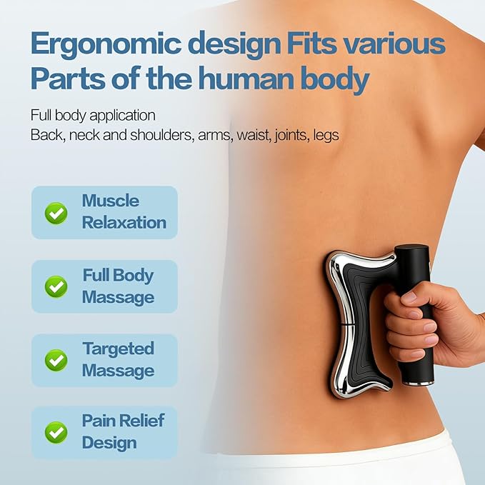 Heated Muscle Scraping ToolElectric Fascia KnifePortable Muscle Relaxation Therapy Device for Belly Arm Waist Leg